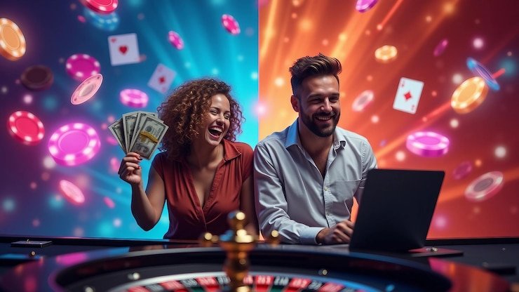 Live-dealer studio with professional croupiers